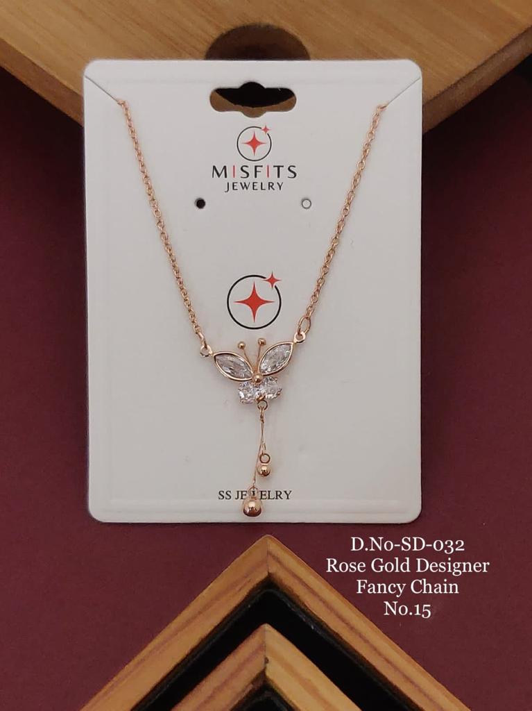 Rose Gold And Silver Designer Chain Catalog
